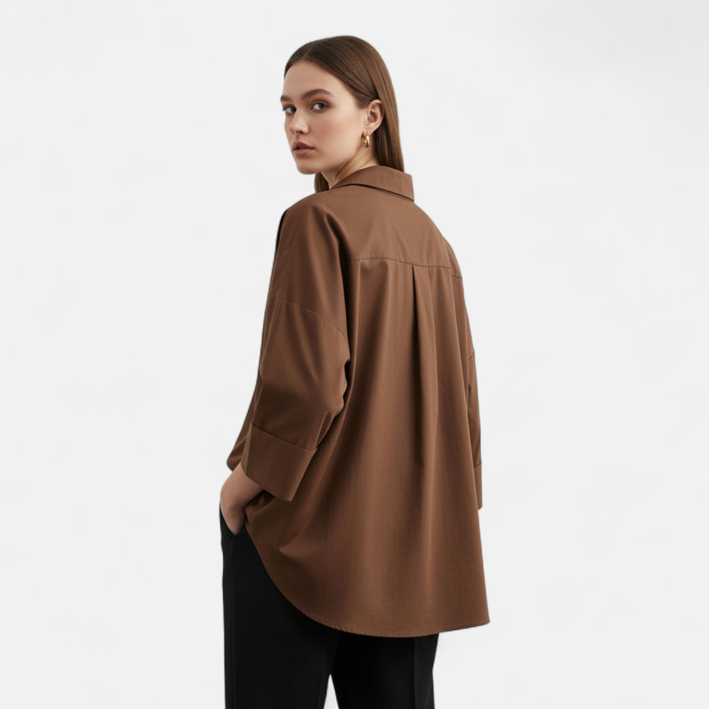 Aveline the Label | Women’s V-Neck Silk Blouse