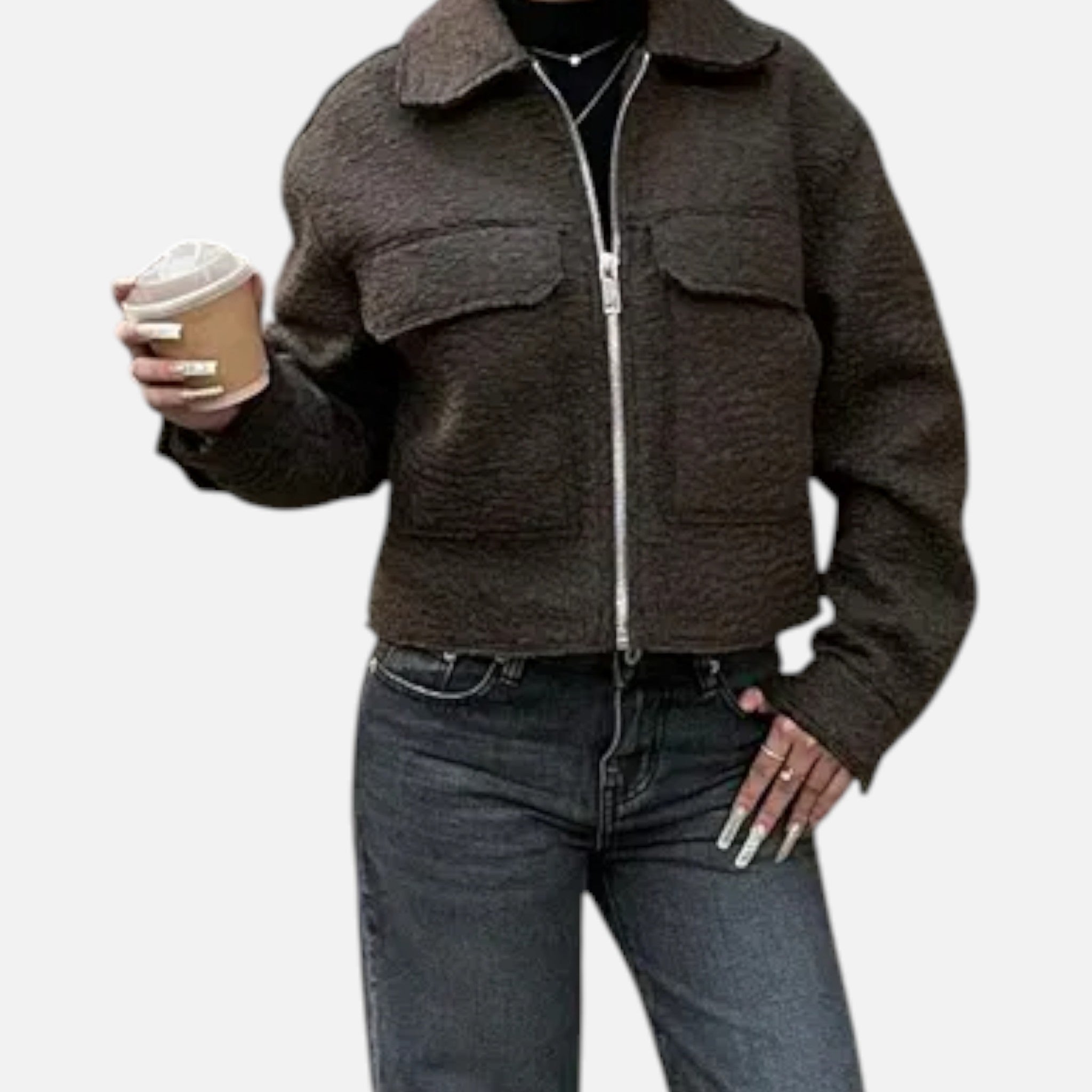 Aveline the Label | Women’s Rolled Tweed Jacket