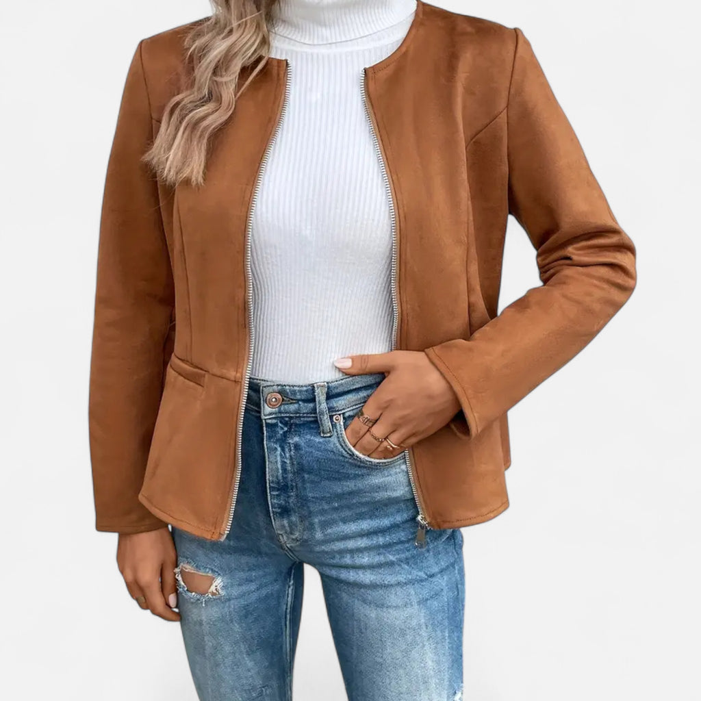 Aveline the Label | Women’s Cropped Jacket with Zipper