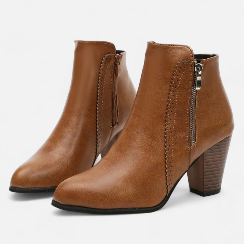 Aveline the Label | Women’s Vintage Zip-Heel Boots