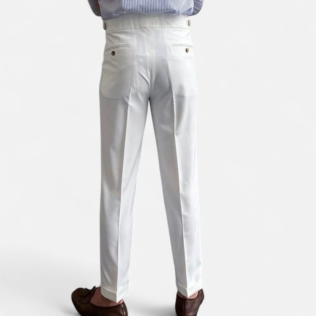 Aveline the Label | Men’s High-Waist Straight-Leg Draped Trousers