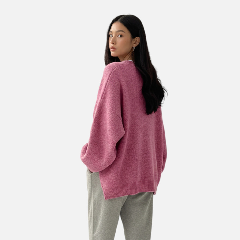 Aveline the Label | Women’s Solid Crew Neck Pullover Sweater