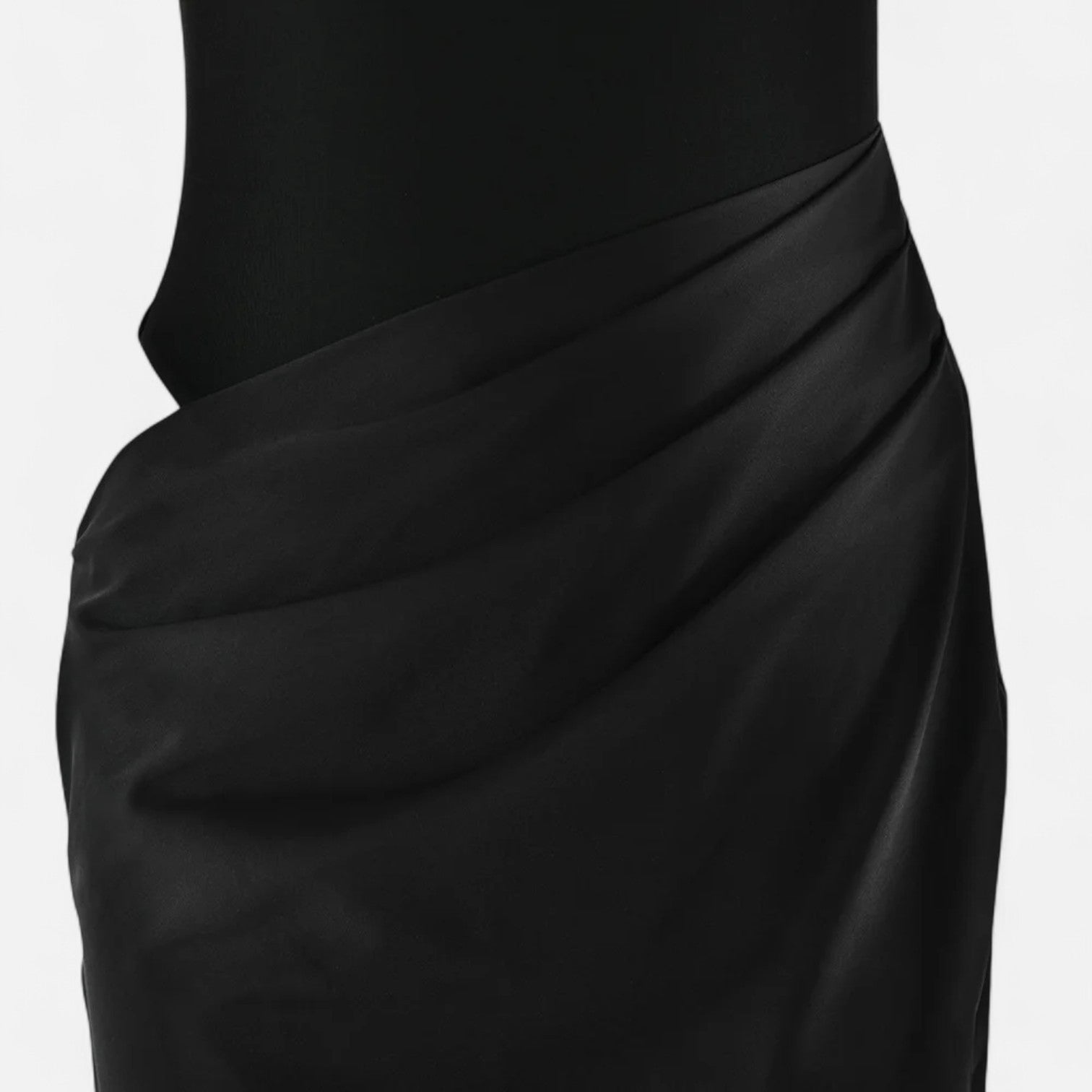 Aveline the Label | Women’s Satin Cut-Out Maxi Dress Silky Grace Sculpted Elegance