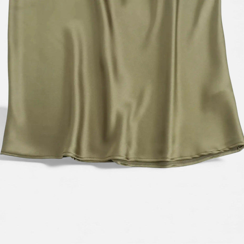 Aveline the Label | Women’s Satin Midi Slip Dress