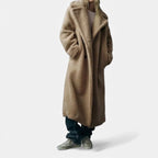 Aveline the Label | Women’s Long Teddy Coat with Double Breasted Front