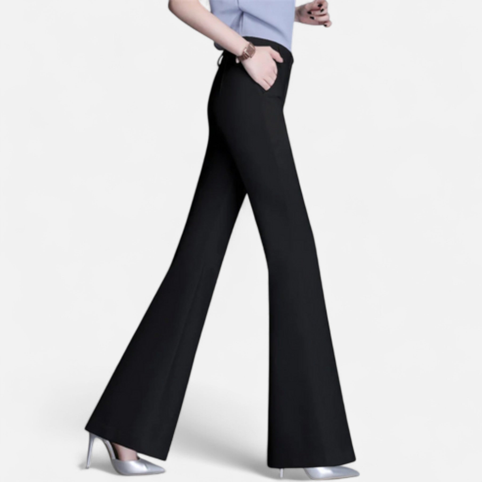 Aveline the Label | Women’s Slim-Fit High-Waist Flared Pants