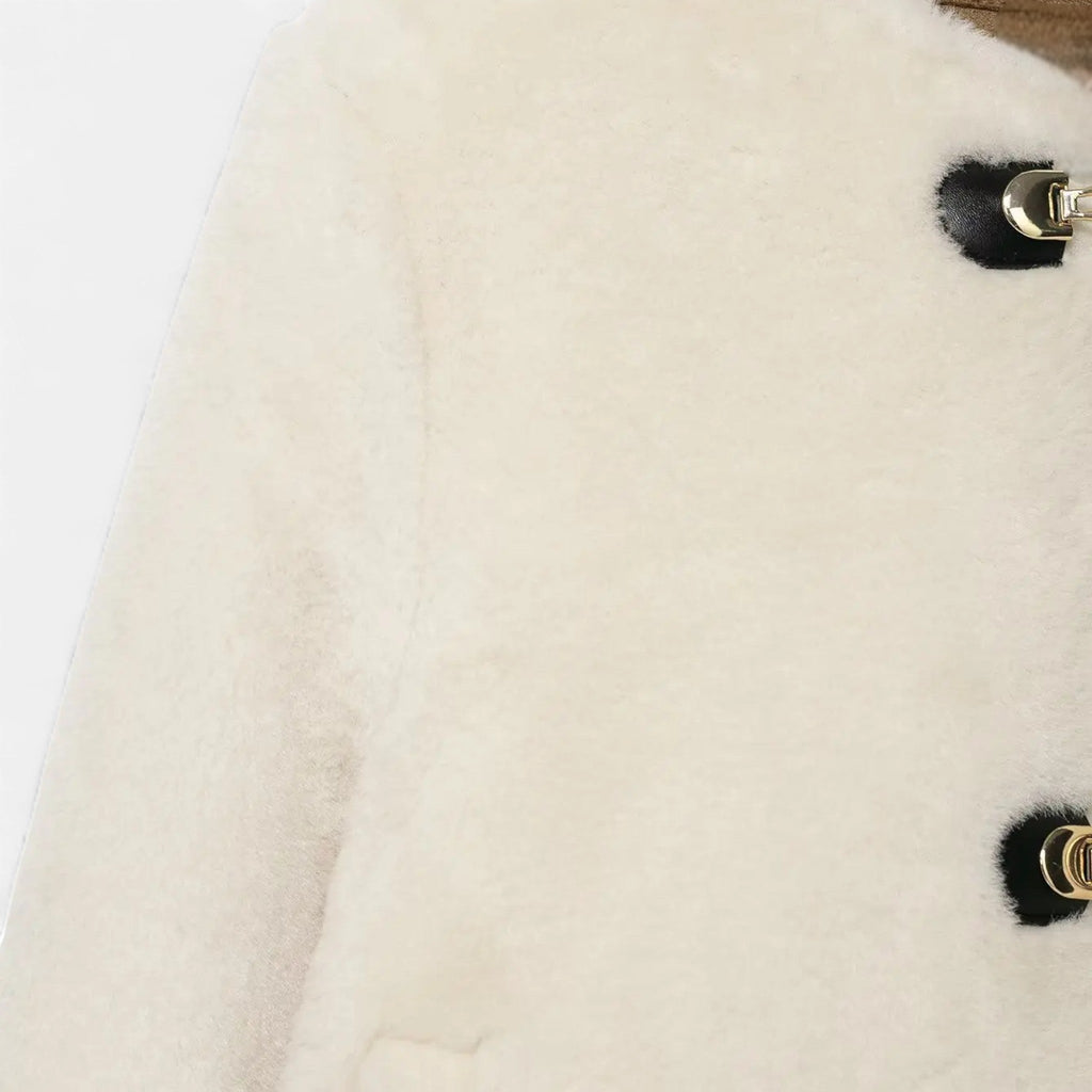 Aveline the Label | Women’s Faux Fur Jacket with Toggle Buttons