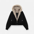 Aveline the Label | Women’s Winter Hooded Coat with Fur Collar – Vintage Style