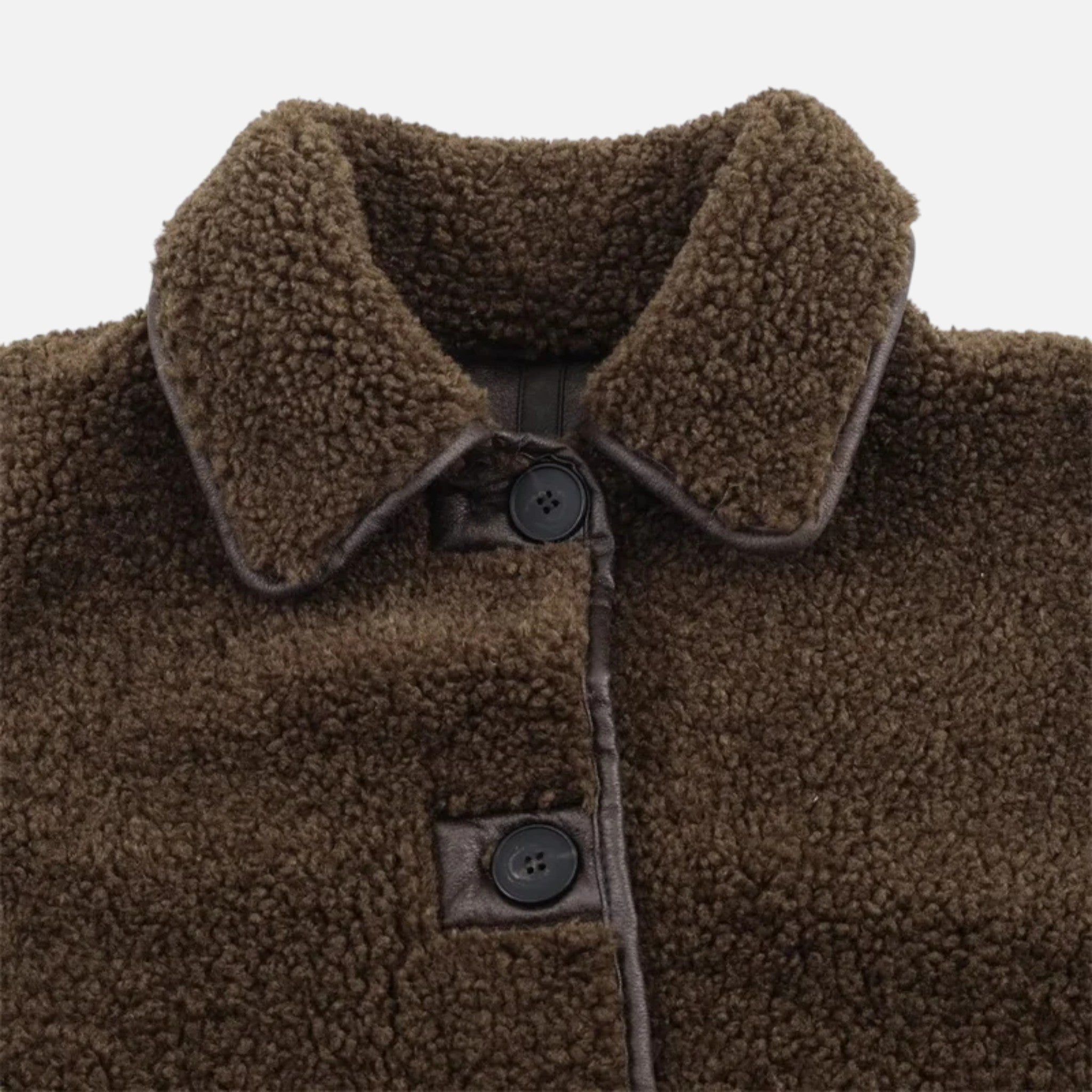 Aveline the Label | Women’s Reversible Brown Teddy Jacket