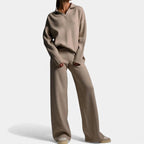 Women’s Cashmere-Feel Elegant Knit Lounge Set