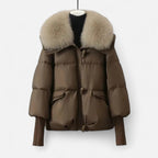 Aveline the Label | Women’s Puffer Jacket with Fur-Collar