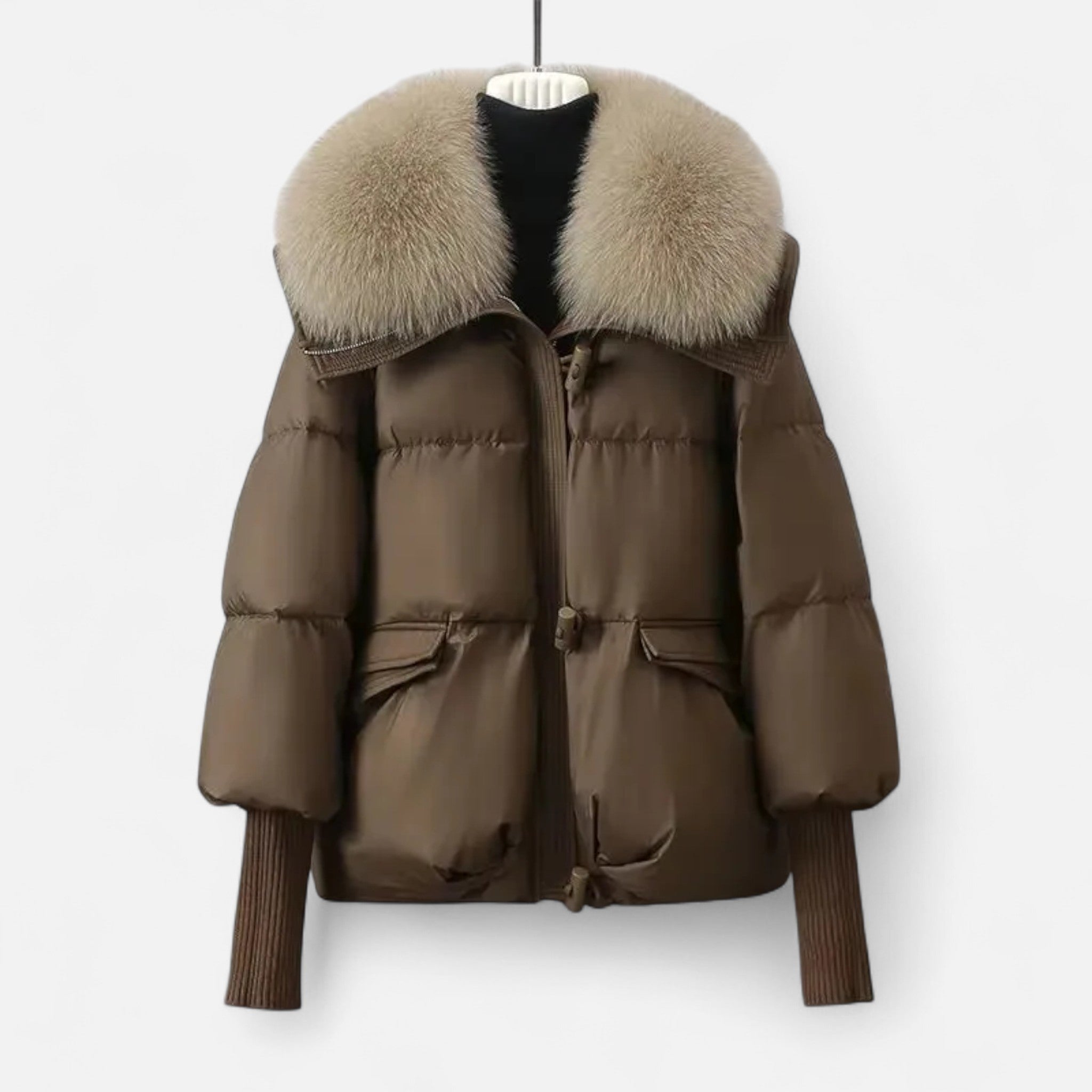 Aveline the Label | Women’s Puffer Jacket with Fur-Collar