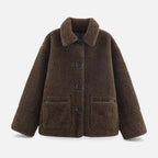 Aveline the Label | Women’s Reversible Brown Teddy Jacket