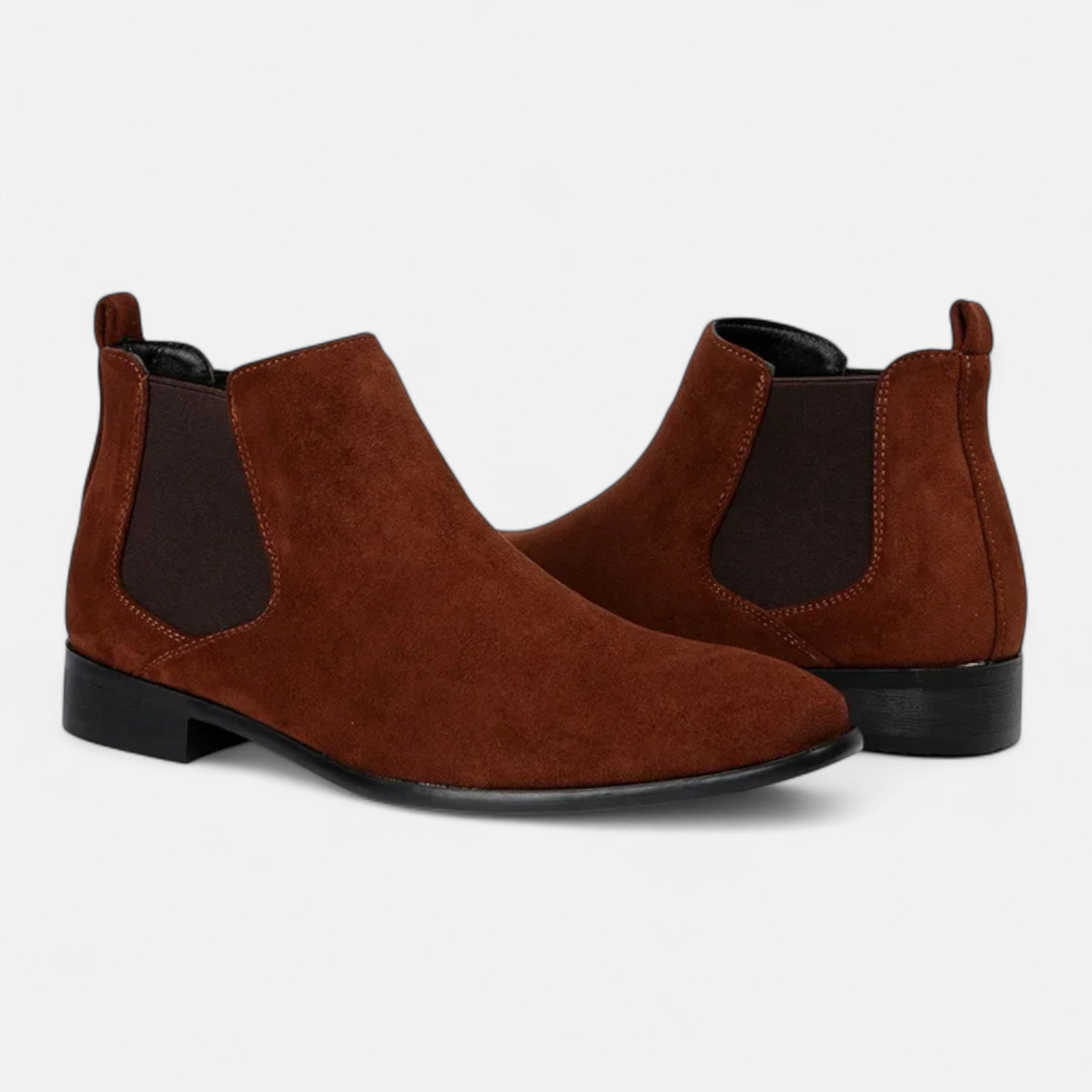 Aveline the Label | Men’s Suede Square-Toe Chelsea Boots