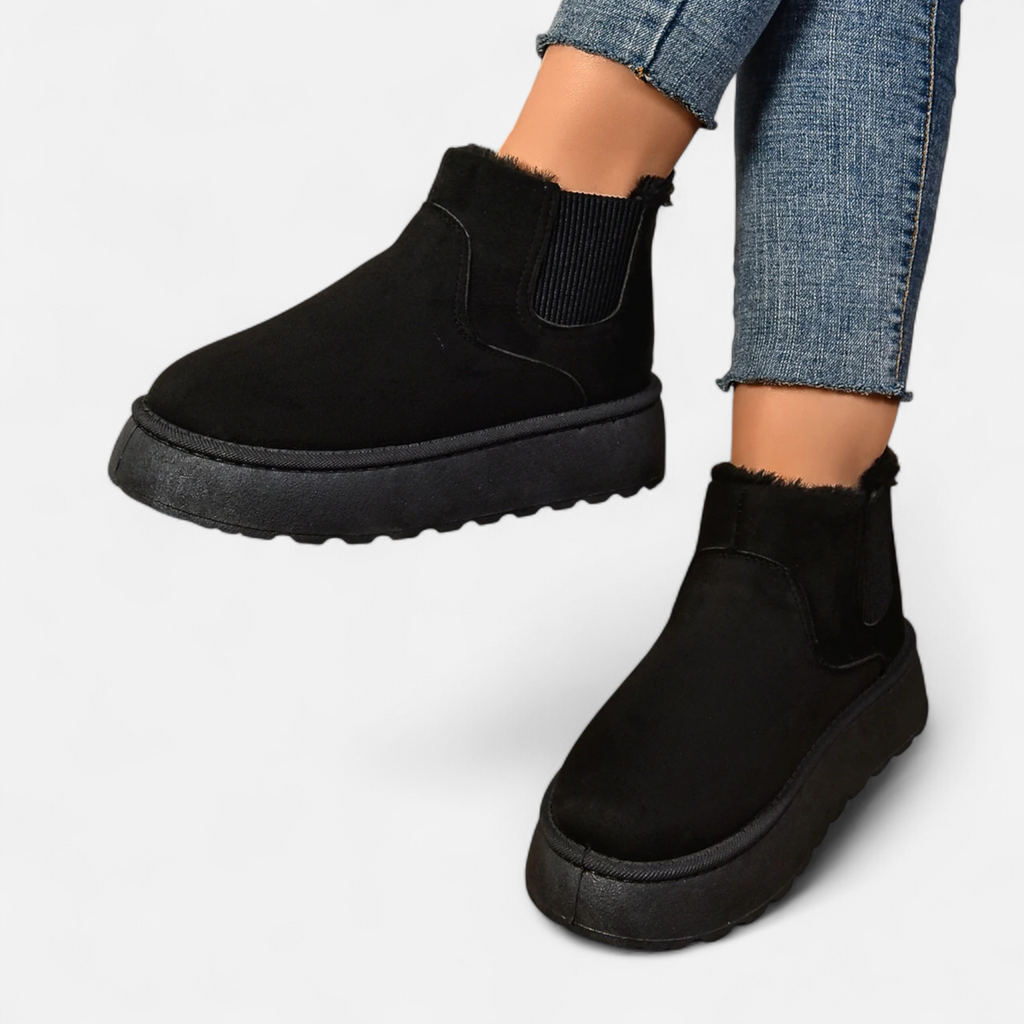 Aveline the Label | Women’s Short Plush Platform Ankle Boots