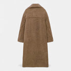 Aveline the Label | Women’s Long Teddy Coat with Double Breasted Front