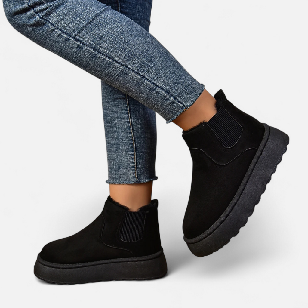 Aveline the Label | Women’s Short Plush Platform Ankle Boots