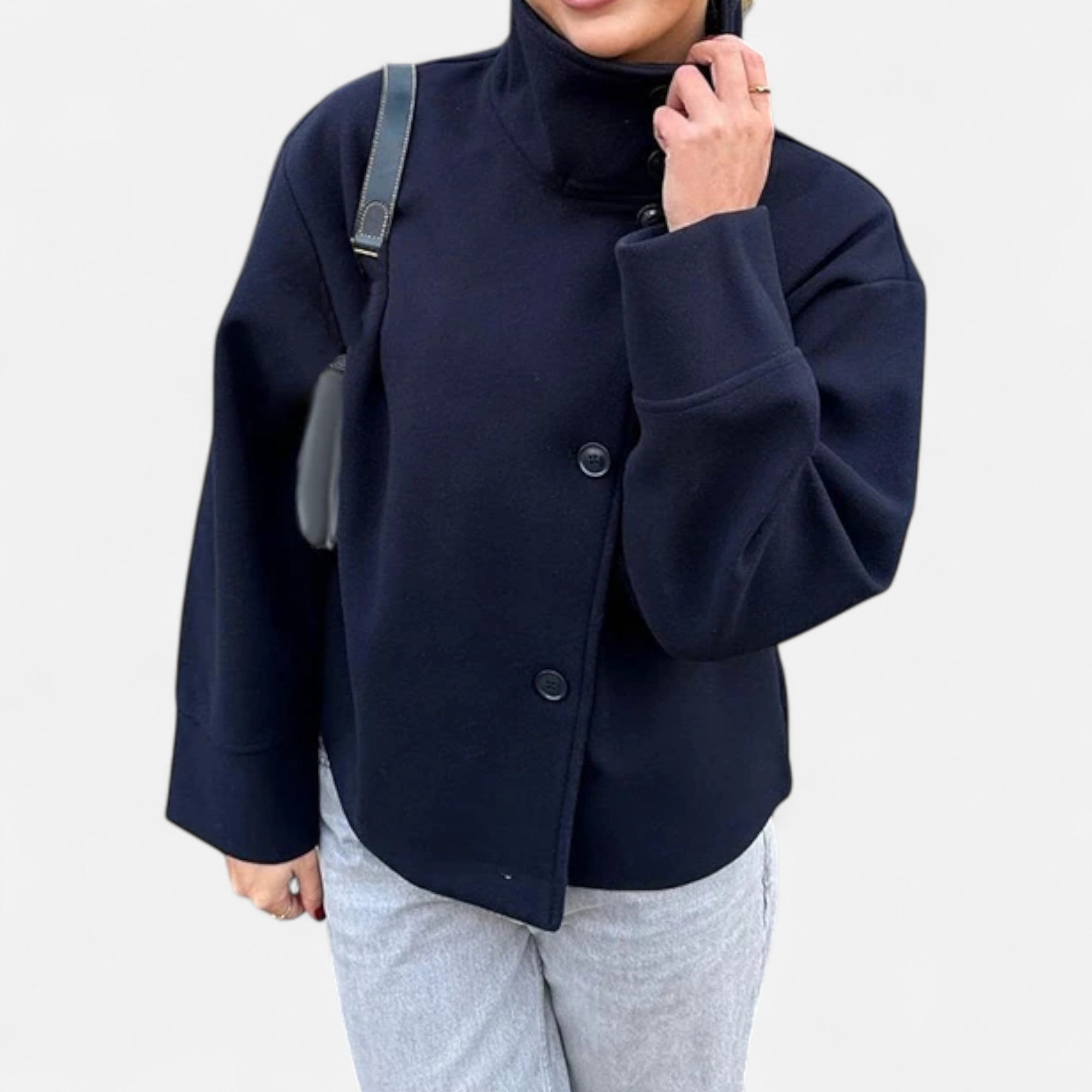Aveline the Label | Women's Short Coat with Chic High Collar