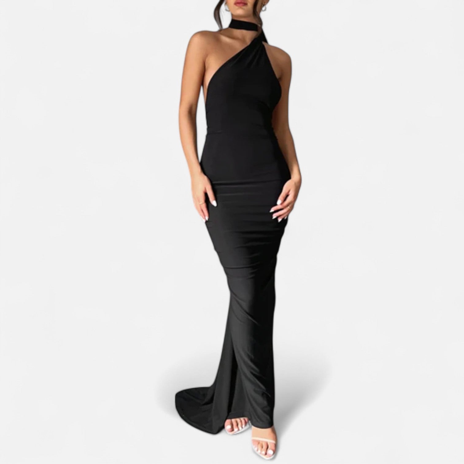 Aveline the Label | Women’s Backless Scarf-Tie Evening Dress