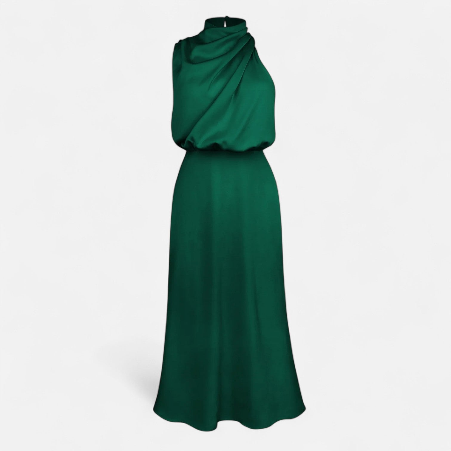 Aveline the Label | Women’s Satin A-Line Sleeveless Long Dress