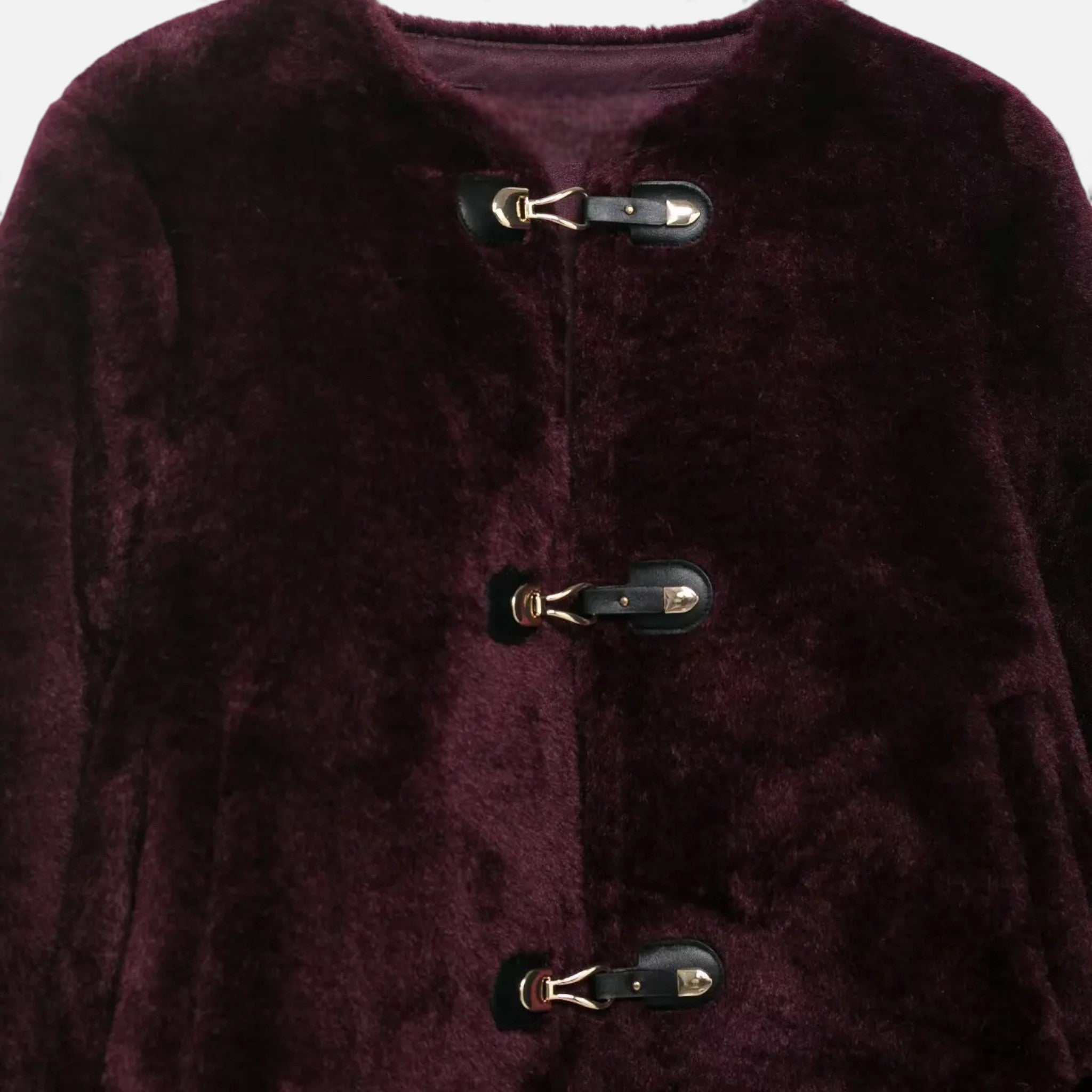 Aveline the Label | Women’s Faux Fur Jacket with Toggle Buttons