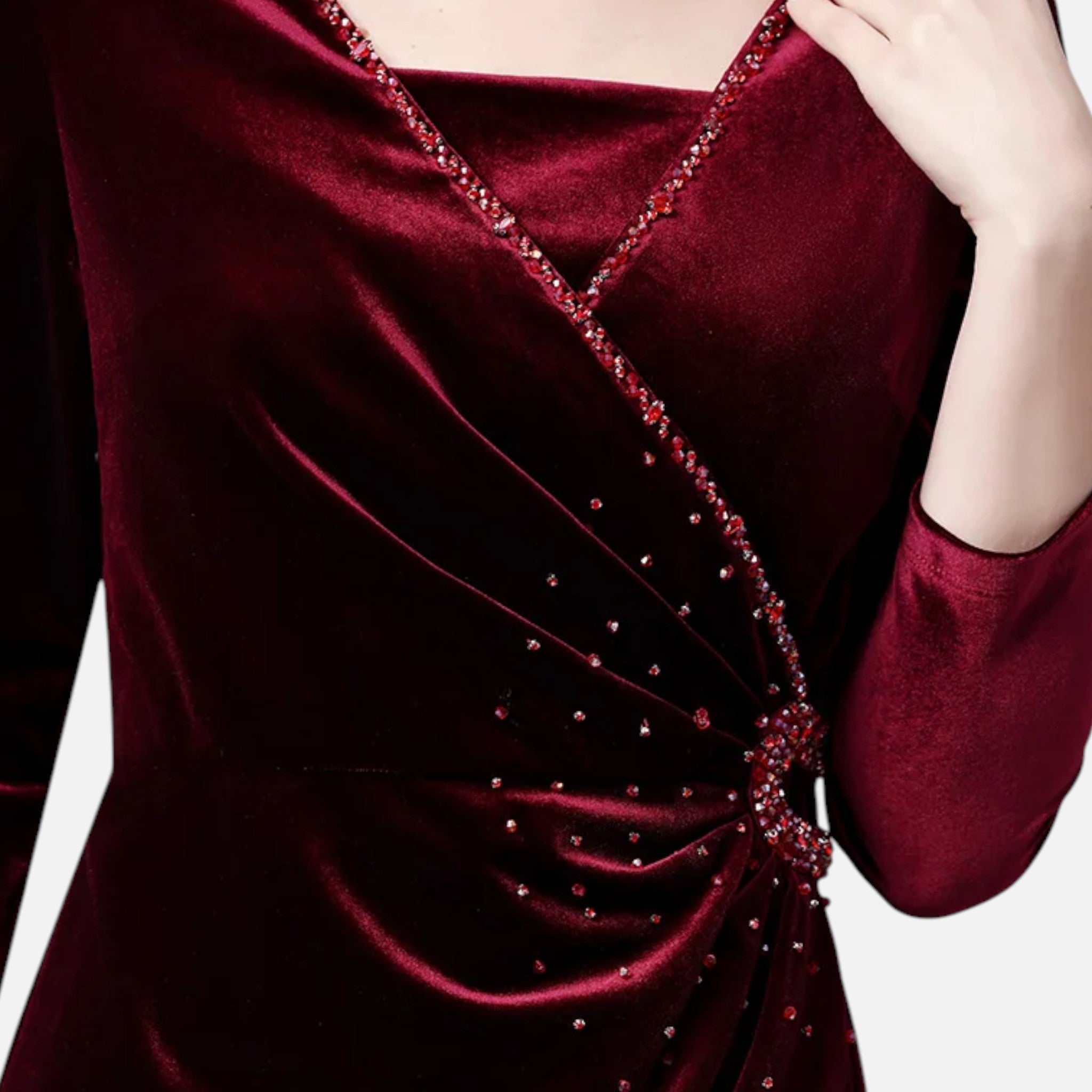 Aveline the Label | Women’s Draped Velvet Wrap Dress