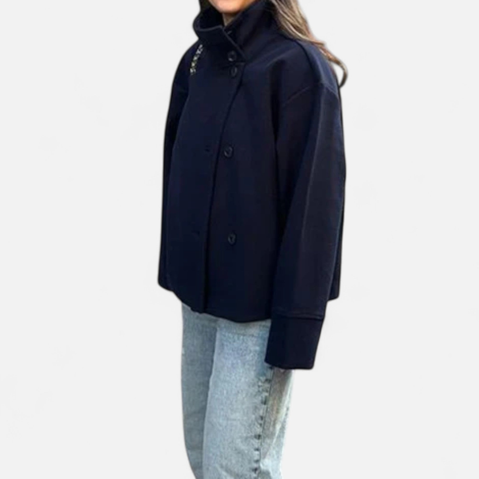 Aveline the Label | Women's Short Coat with Chic High Collar