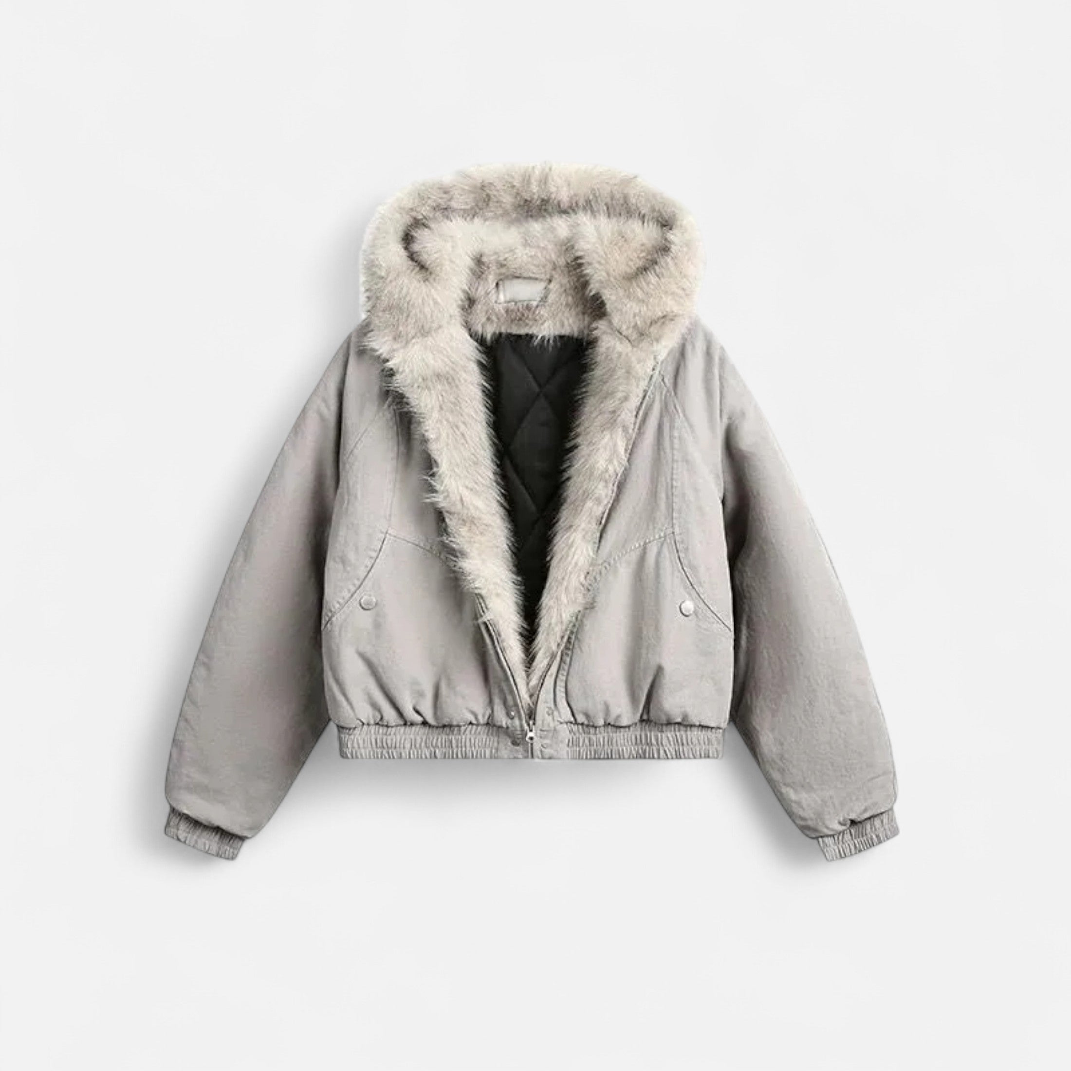 Aveline the Label | Women’s Winter Hooded Coat with Fur Collar – Vintage Style