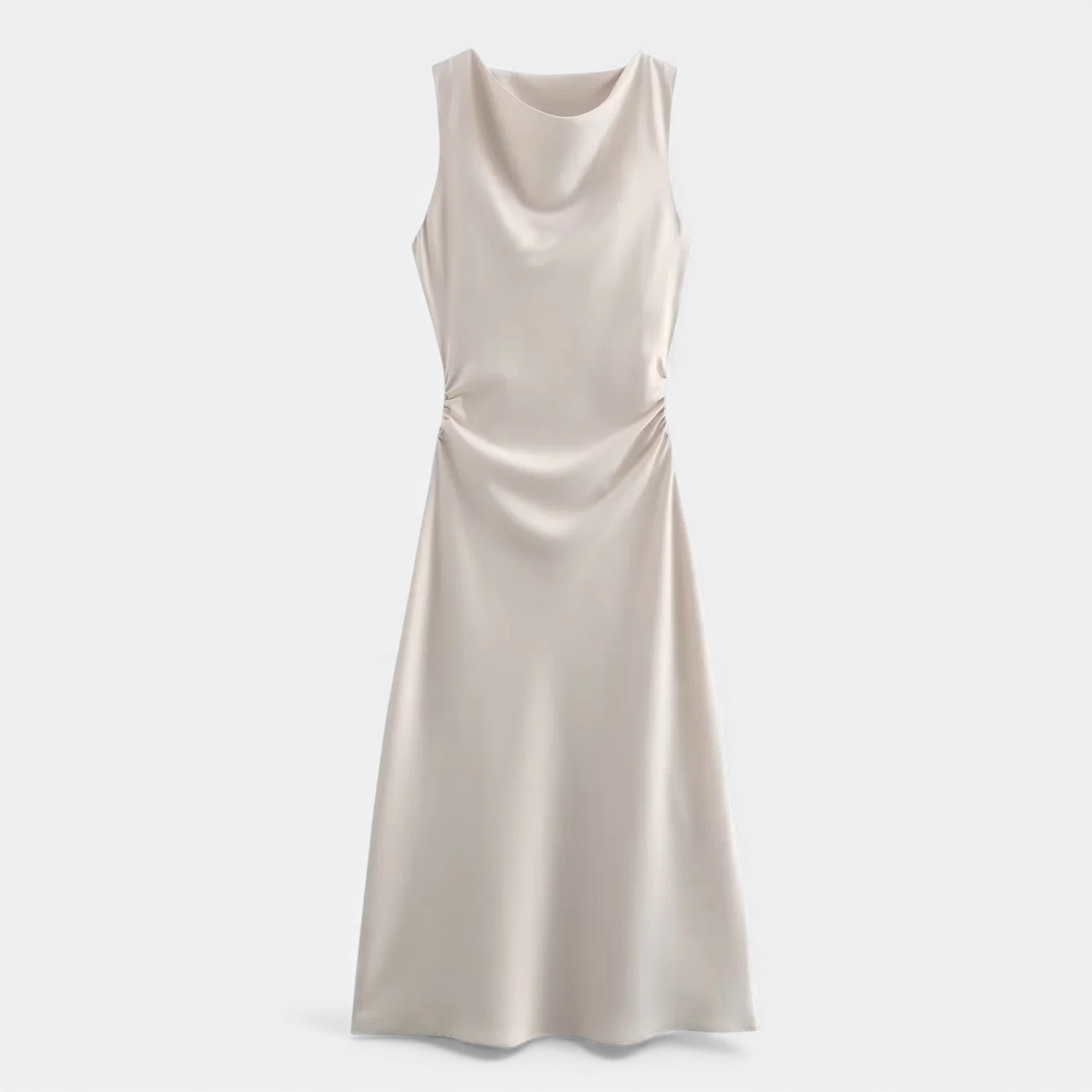 Aveline the Label | Women’s Satin Midi Slip Dress