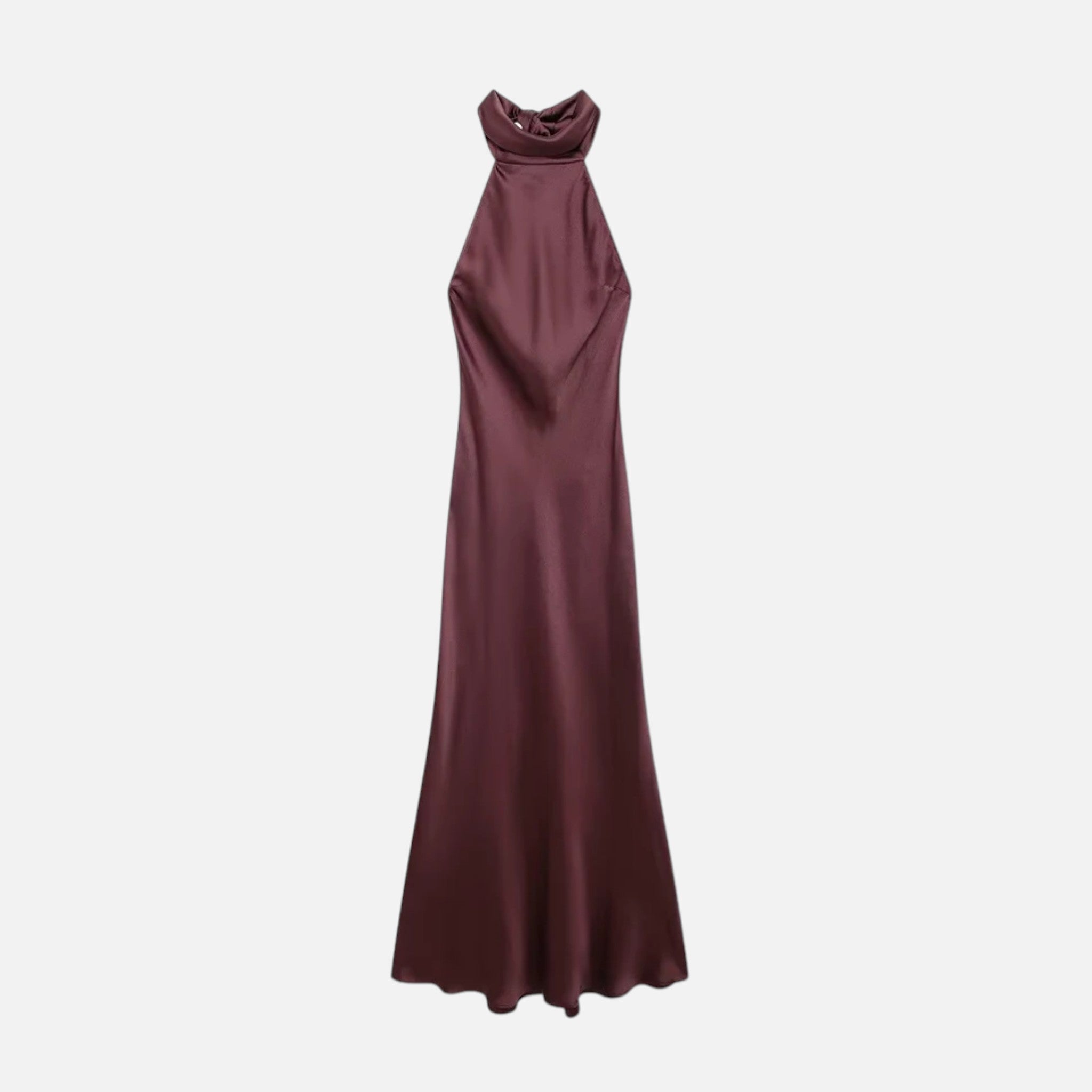 Aveline the Label | Women’s Satin Halter Dress with Open Back