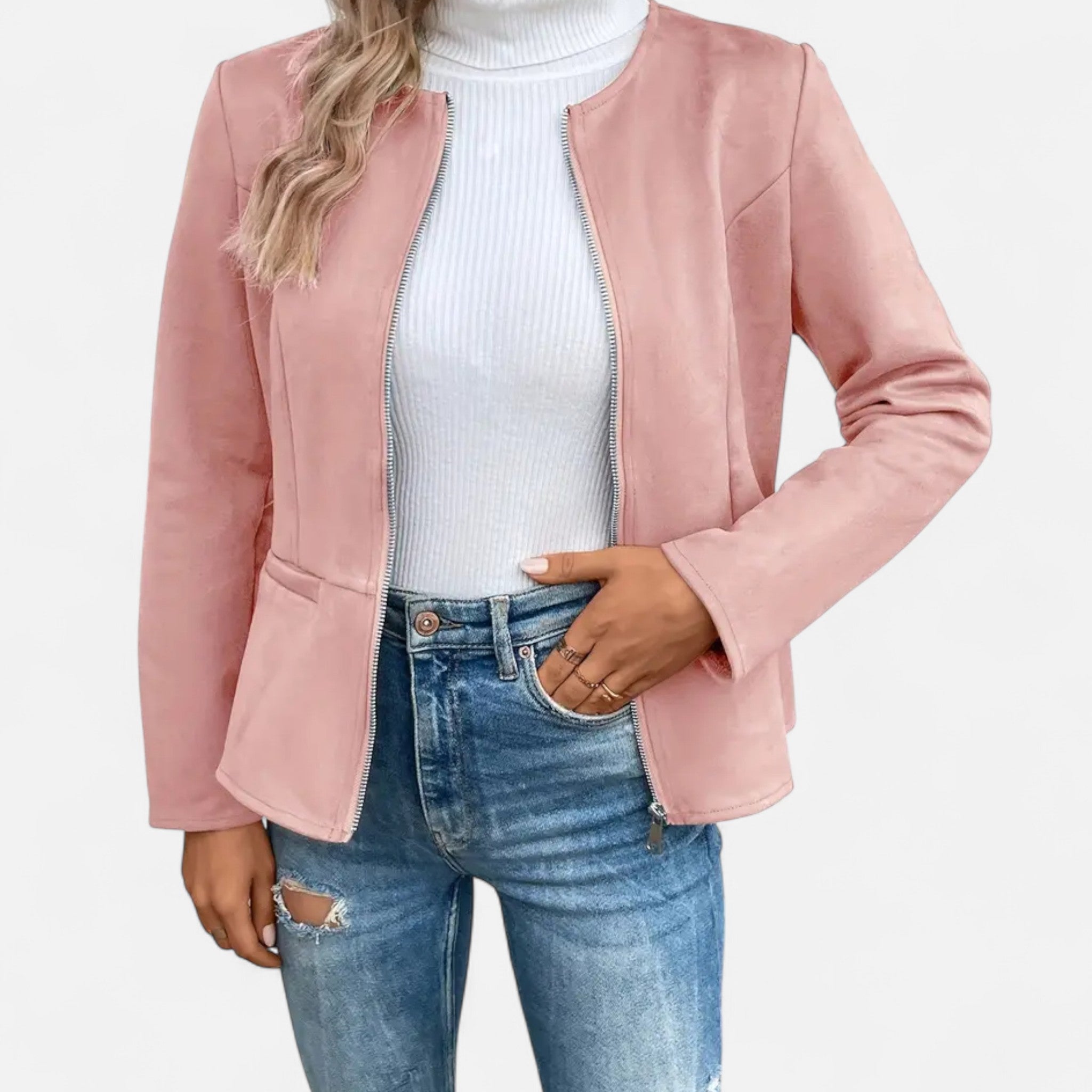Aveline the Label | Women’s Cropped Jacket with Zipper