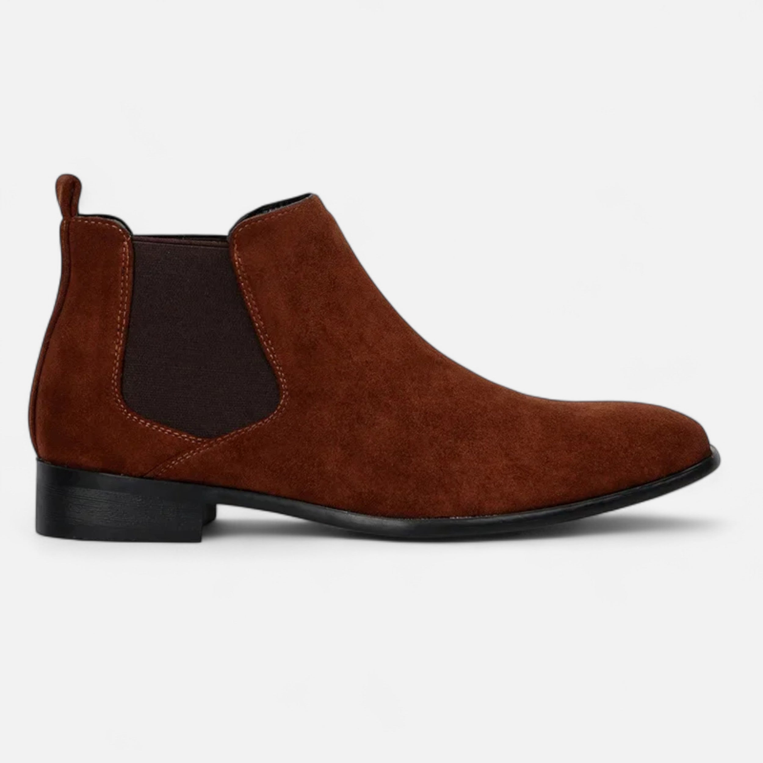 Aveline the Label | Men’s Suede Square-Toe Chelsea Boots