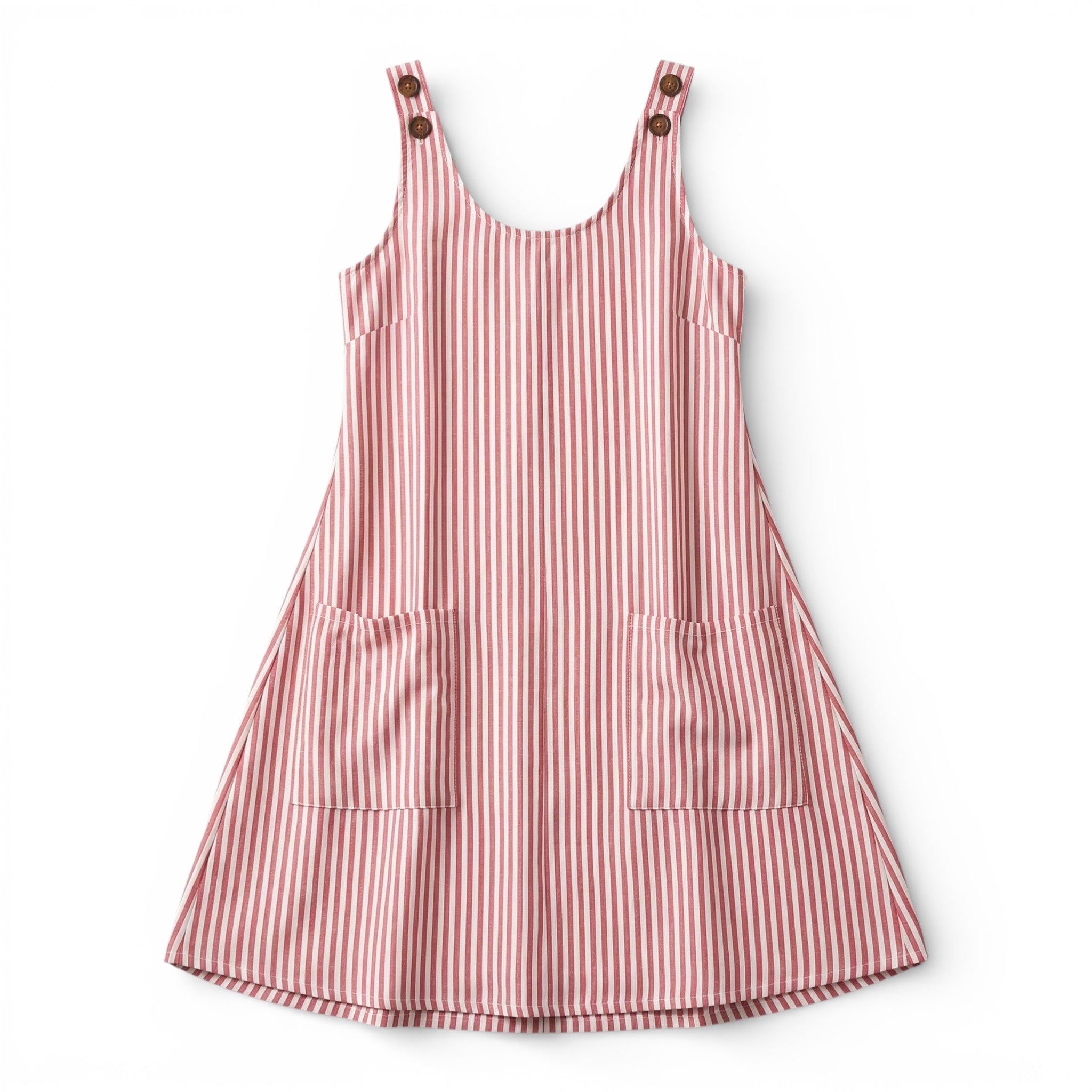 Women’s Sleeveless A-Line Dress – Knee-Length Pocket Design