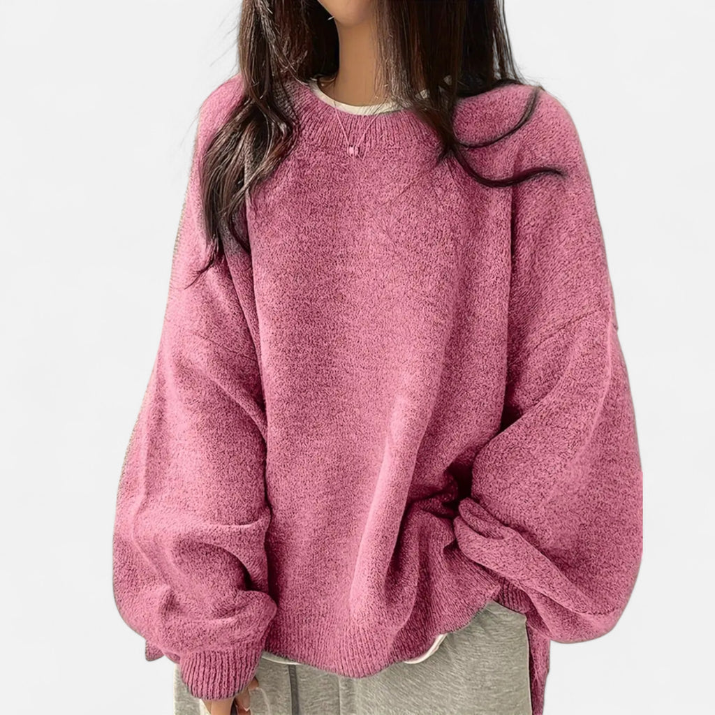 Aveline the Label | Women’s Solid Crew Neck Pullover Sweater