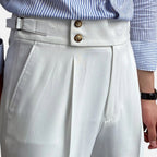 Aveline the Label | Men’s High-Waist Straight-Leg Draped Trousers