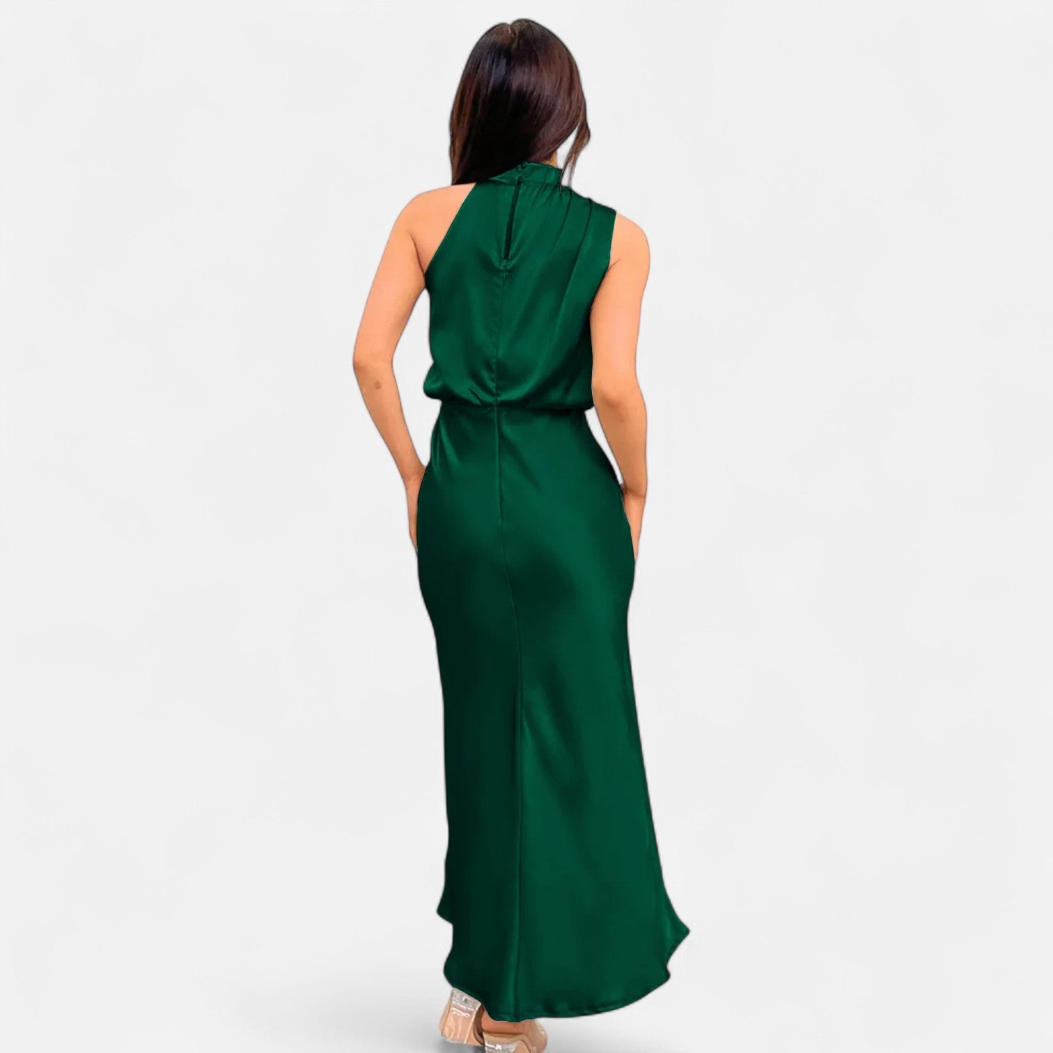 Aveline the Label | Women’s Satin A-Line Sleeveless Long Dress