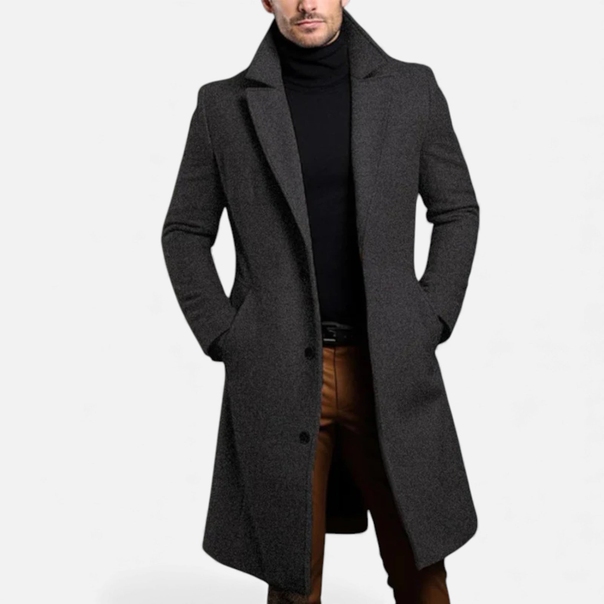 Aveline the Label | Men’s Classic Long Wool Coat