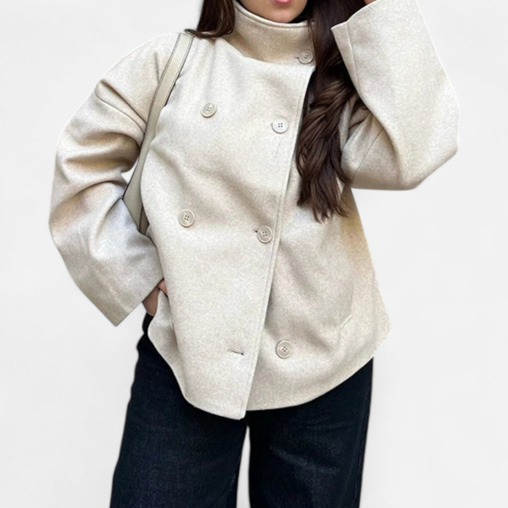 Aveline the Label | Women's Short Coat with Chic High Collar