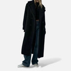 Aveline the Label | Women’s Long Teddy Coat with Double Breasted Front
