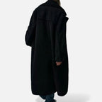 Aveline the Label | Women’s Long Teddy Coat with Double Breasted Front