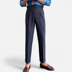 Aveline the Label | Men’s High-Waist Straight-Leg Draped Trousers