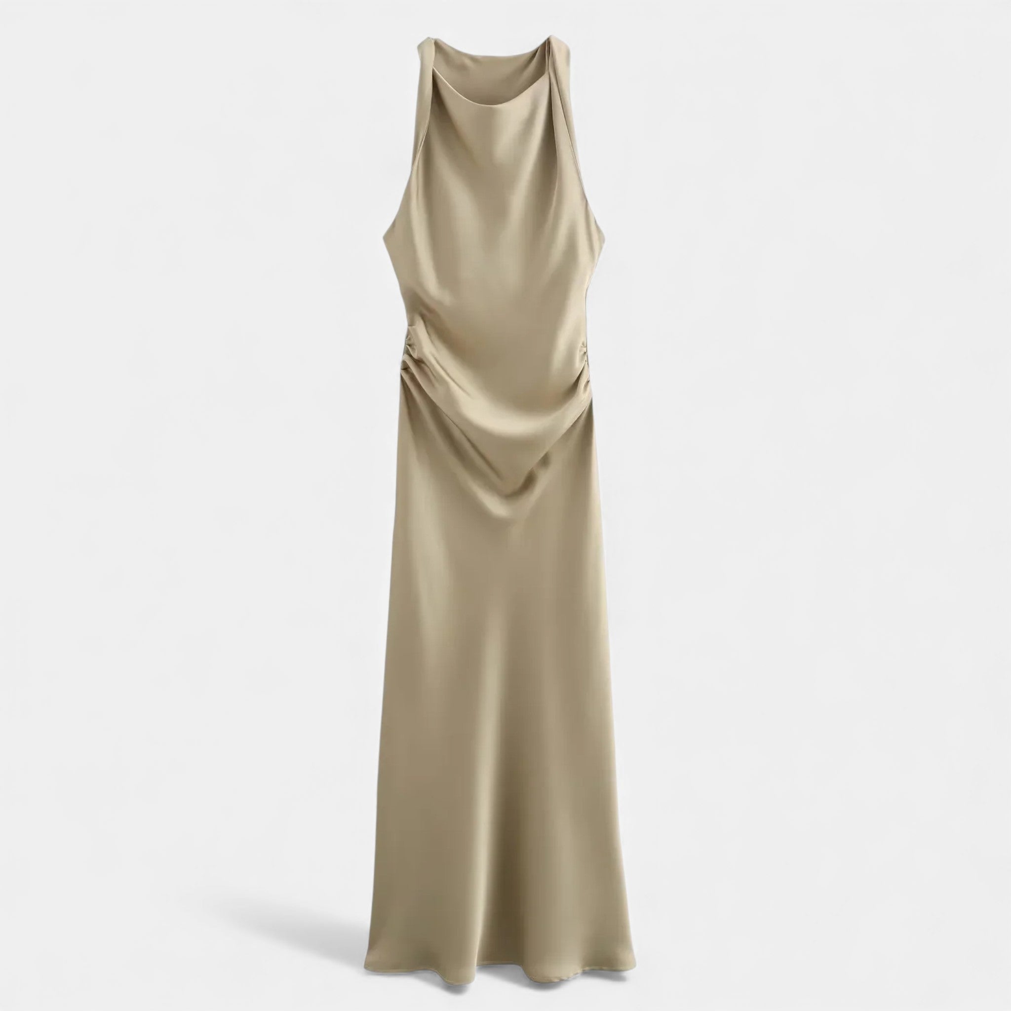Aveline the Label | Women’s Satin Midi Slip Dress