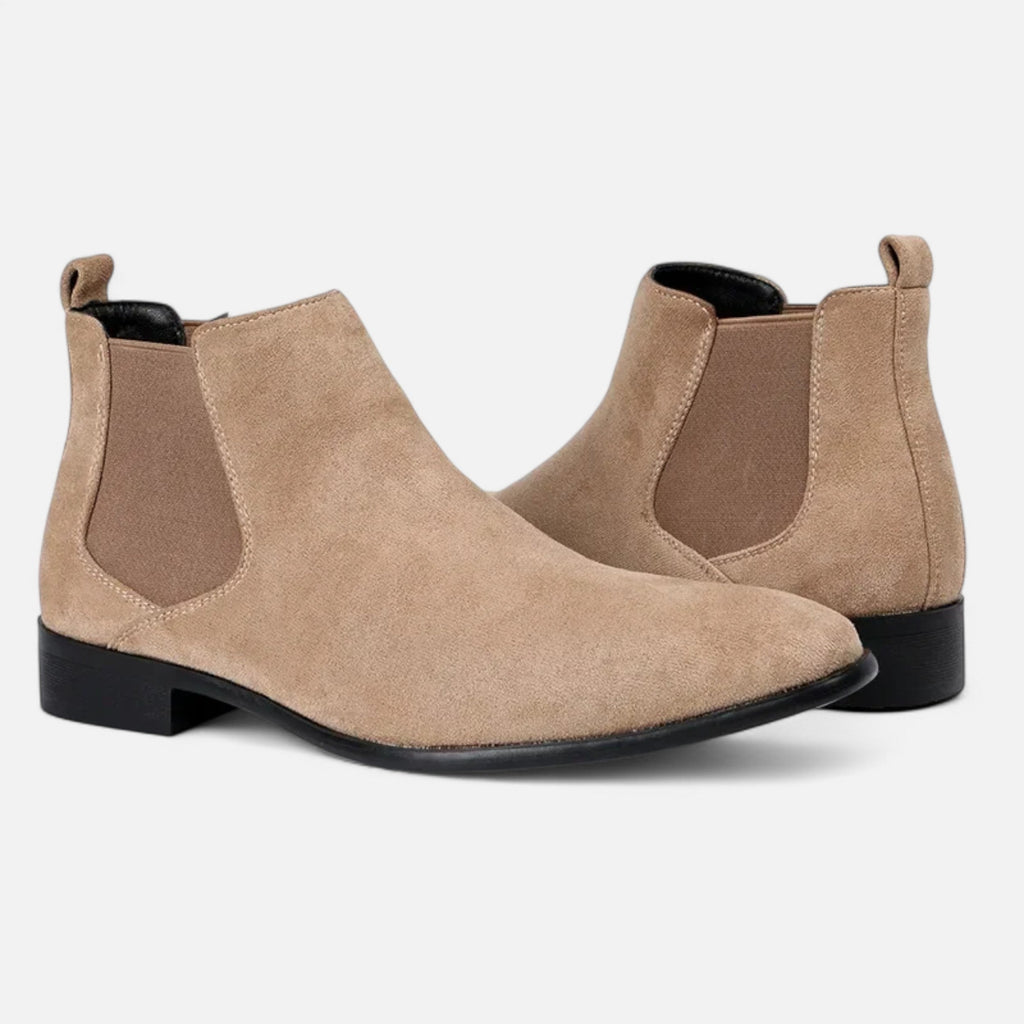 Aveline the Label | Men’s Suede Square-Toe Chelsea Boots