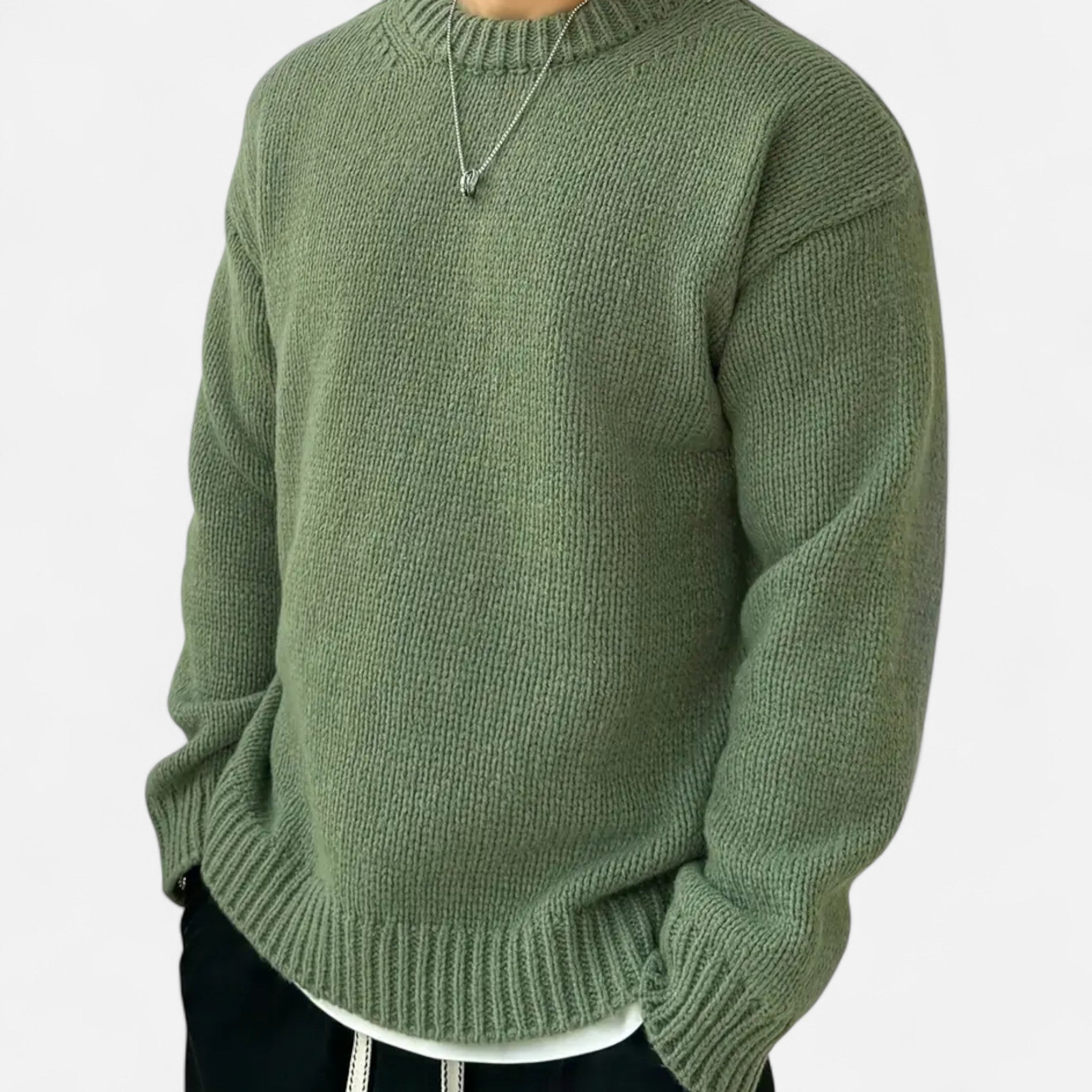 Aveline the Label | Men’s Knitted Long-Sleeve Crew Neck Sweater