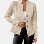 Aveline the Label | Women’s Textured Single-Breasted Blazer