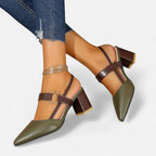 Aveline the Label | Women’s Sandals – Pointed Toe, Medium Thick Heel