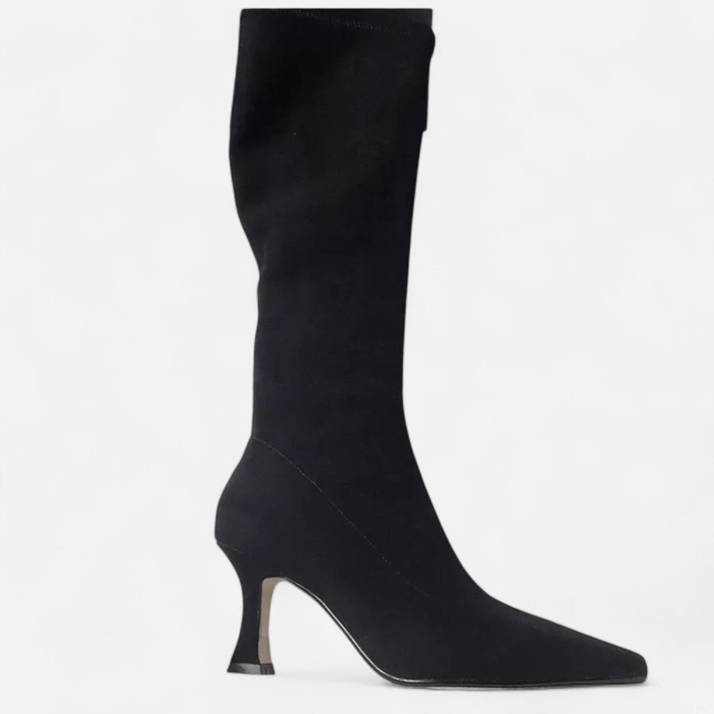 Aveline the Label | Women’s Suede Thigh-High Boots with Heels