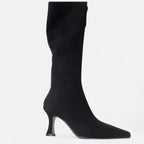 Aveline the Label | Women’s Suede Thigh-High Boots with Heels