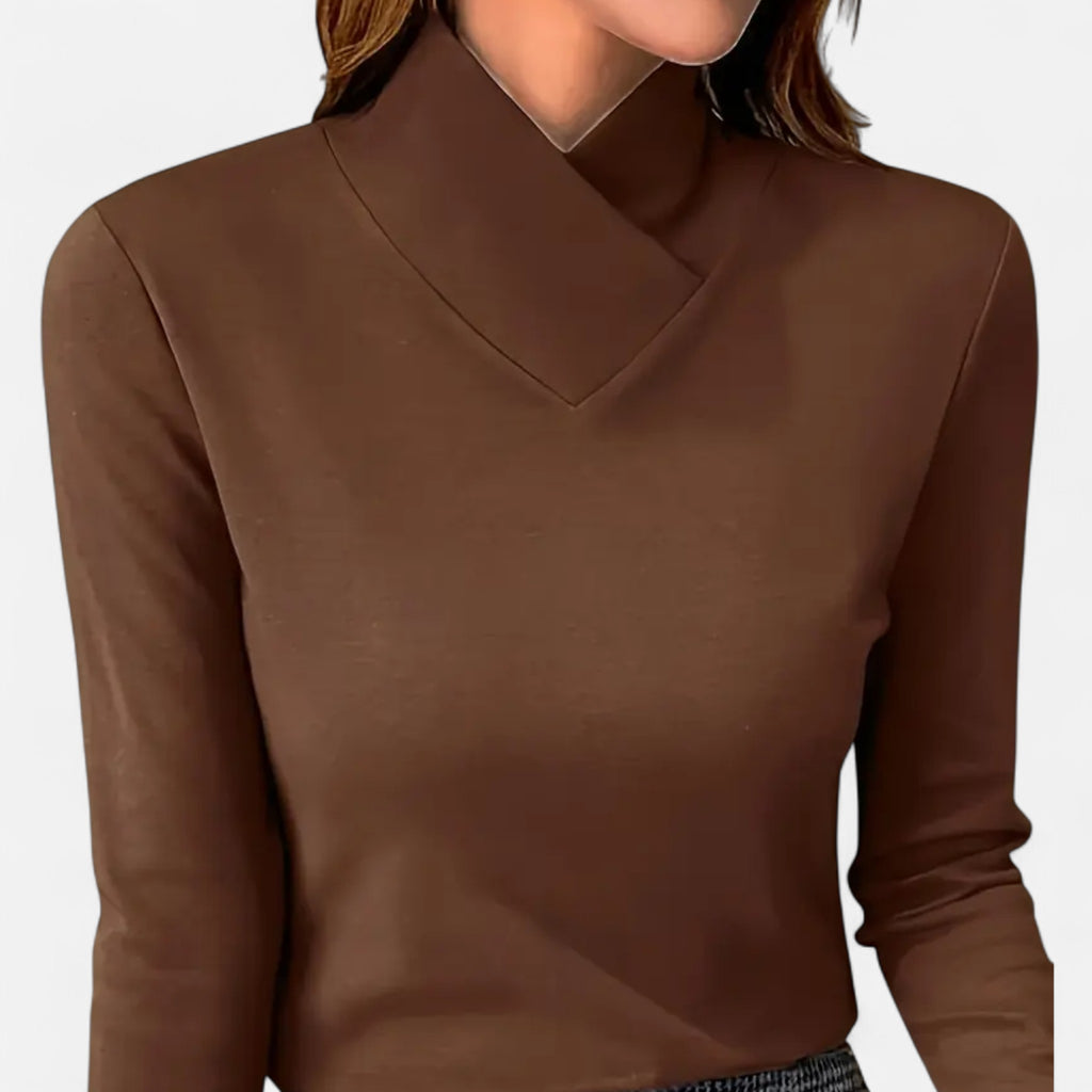 Aveline the Label | Women’s High-Neck Long-Sleeve Top