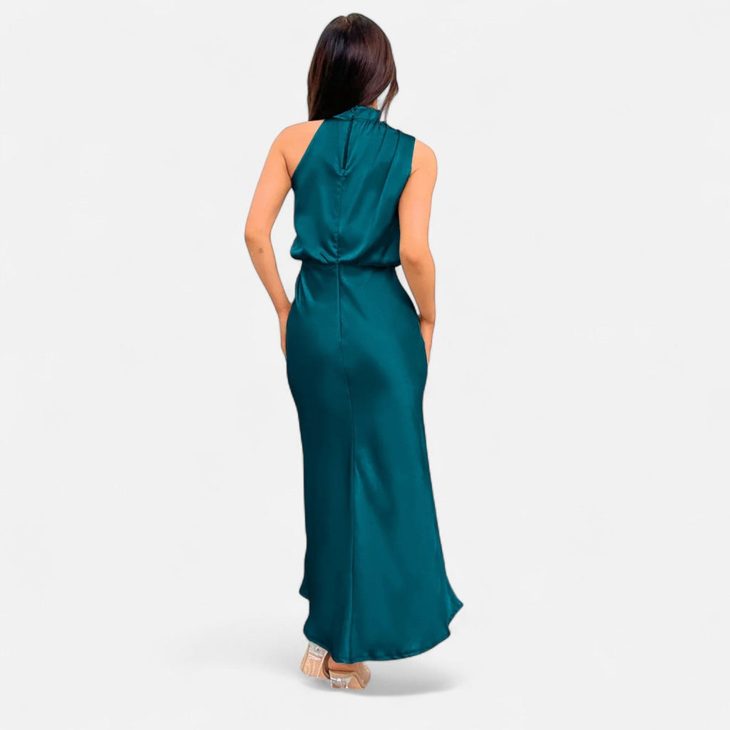 Aveline the Label | Women’s Satin A-Line Sleeveless Long Dress